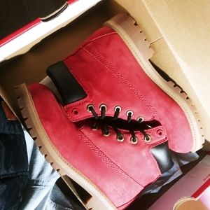 Red Timberland Boots